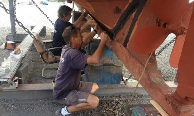 Refastening the garboard - 2012